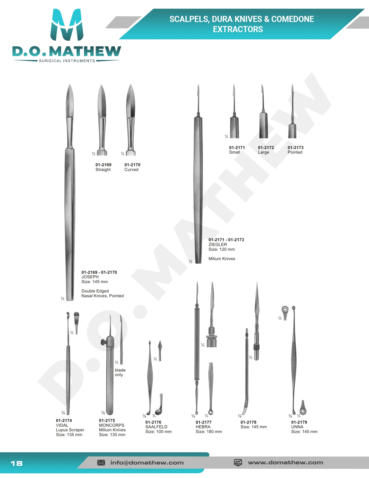 Diagnostic Anaesthesia scalpels & knives